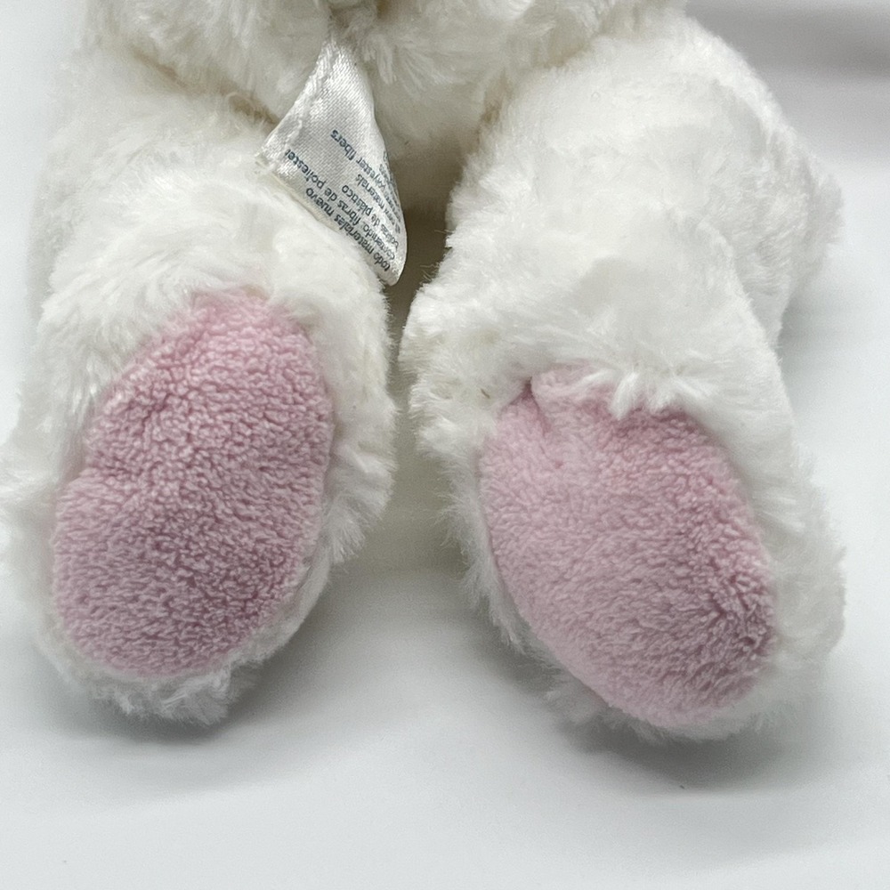 Vintage Carter's White Bunny Plush Rattle Pink Bow Embroidered Heart‎ Princess - Picture 7 of 16